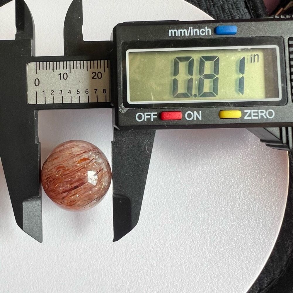 Golden Rutilated Quartz Marble Sphere - Picture 5 of 13